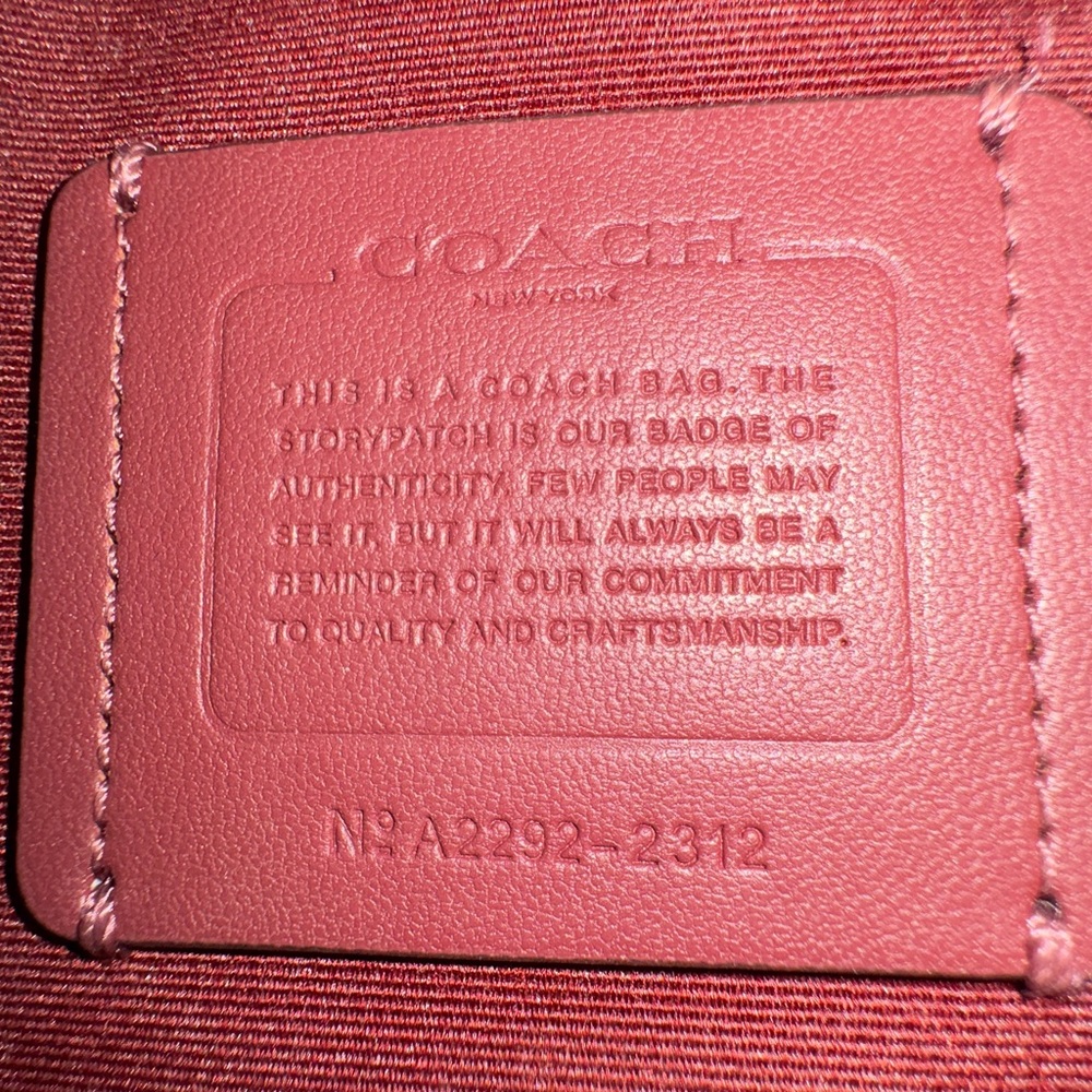 Small Town Bucket Bag In Signature Canvas (with Wine/Red Color Interior) - Picture 5 of 10